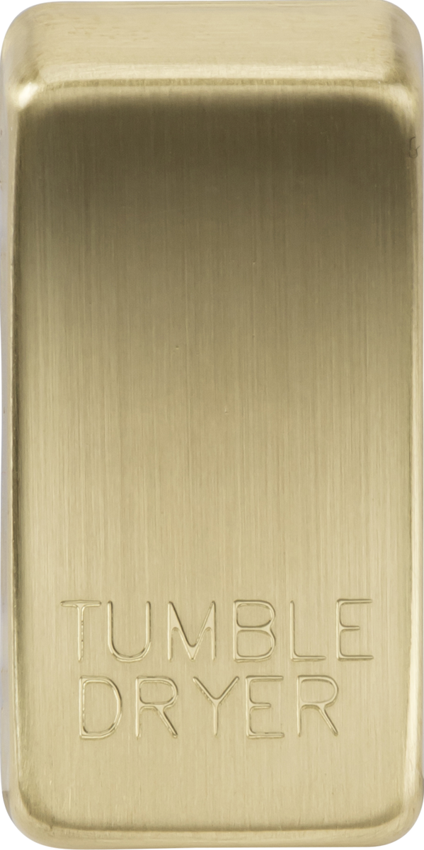 Knightsbridge MLA GDDRYBB Switch cover "marked TUMBLE DRYER" - brushed brass