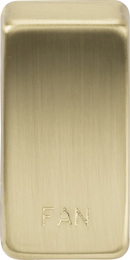 Knightsbridge MLA GDFANBB Switch cover "marked FAN" - brushed brass