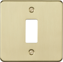 Knightsbridge MLA GDFP001BB 1G grid faceplate - brushed brass