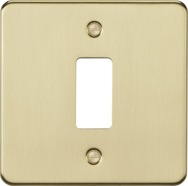 Knightsbridge MLA GDFP001BB 1G grid faceplate - brushed brass