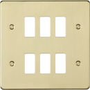 Knightsbridge MLA GDFP006BB 6G grid faceplate - brushed brass