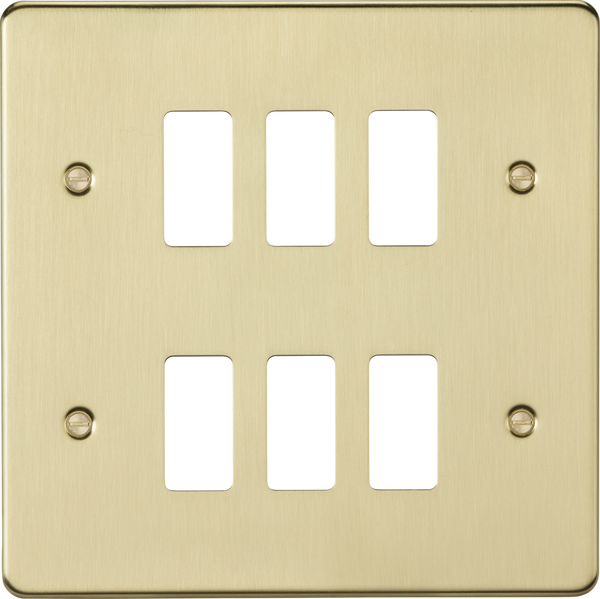 Knightsbridge MLA GDFP006BB 6G grid faceplate - brushed brass