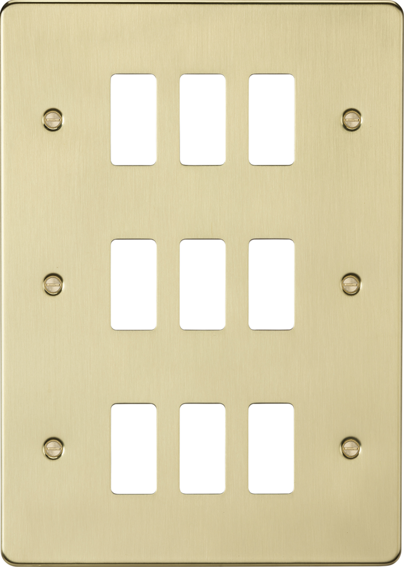 Knightsbridge MLA GDFP009BB 9G grid faceplate - brushed brass