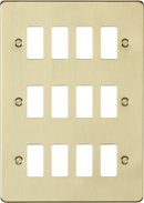 Knightsbridge MLA GDFP012BB 12G grid faceplate - brushed brass