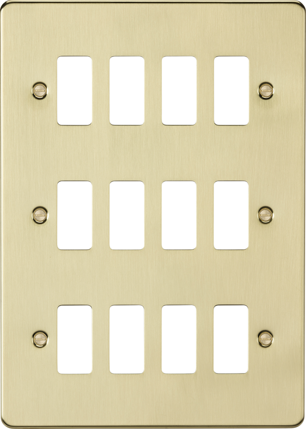 Knightsbridge MLA GDFP012BB 12G grid faceplate - brushed brass