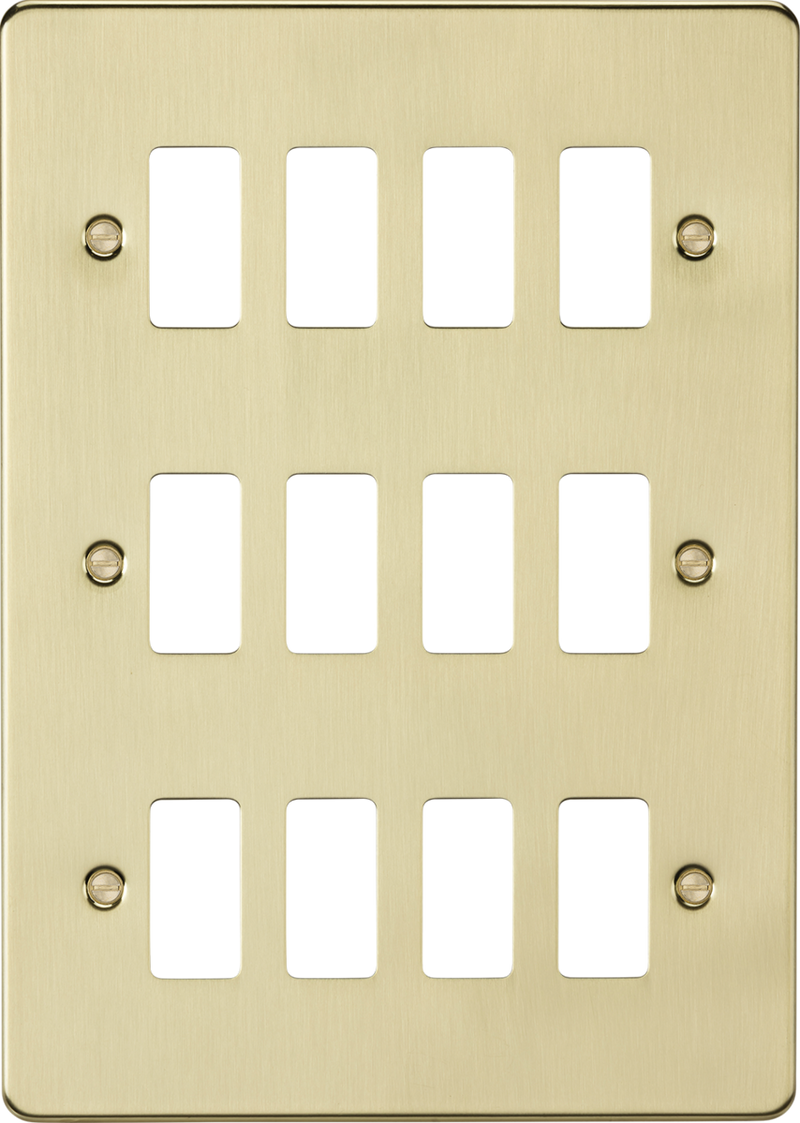 Knightsbridge MLA GDFP012BB 12G grid faceplate - brushed brass