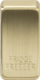 Knightsbridge MLA GDFRIDBB Switch cover "marked FRIDGE FREEZER" - brushed brass