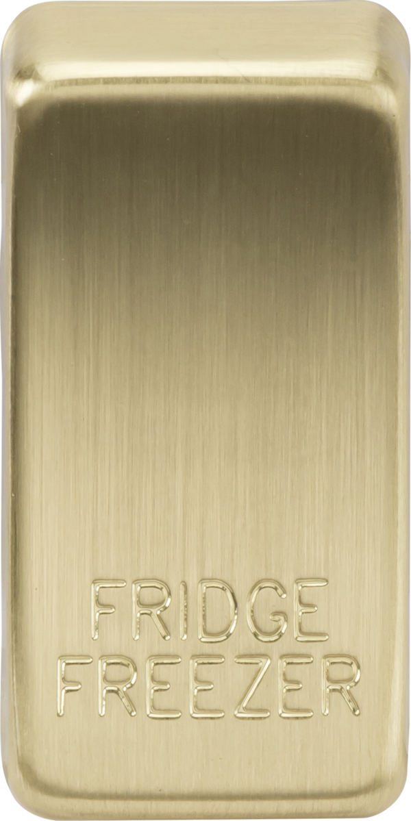 Knightsbridge MLA GDFRIDBB Switch cover "marked FRIDGE FREEZER" - brushed brass