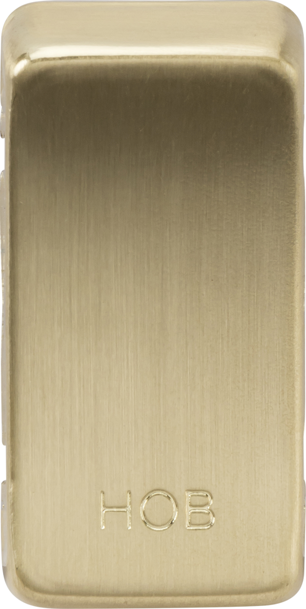 Knightsbridge MLA GDHOBBB Switch cover "marked HOB" - brushed brass