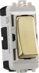 Knightsbridge MLA GDM001BB 20AX 2 way SP grid module - brushed brass