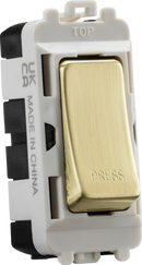 Knightsbridge MLA GDM006BB 20AX 2 way retractive SP module (marked PRESS) - brushed brass
