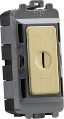 Knightsbridge MLA GDM007BB 20AX 2 way SP key module (marked EMG LTG TEST) - brushed brass