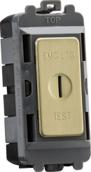 Knightsbridge MLA GDM008BB 20AX DP key module (marked EMG LTG TEST) - brushed brass
