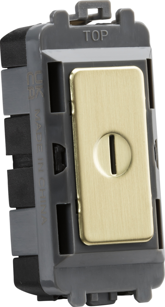 Knightsbridge MLA GDM009BB 20AX 2 way SP key module - brushed brass