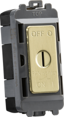 Knightsbridge MLA GDM021BB 10A fan Isolator key switch module - brushed brass