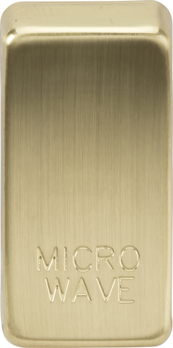 Knightsbridge MLA GDMICROBB Switch cover "marked MICROWAVE" - brushed brass