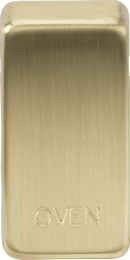 Knightsbridge MLA GDOVENBB Switch cover "marked OVEN" - brushed brass