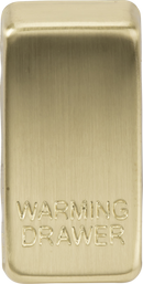 Knightsbridge MLA GDWARMBB Switch cover "marked WARMING DRAWER" - brushed brass