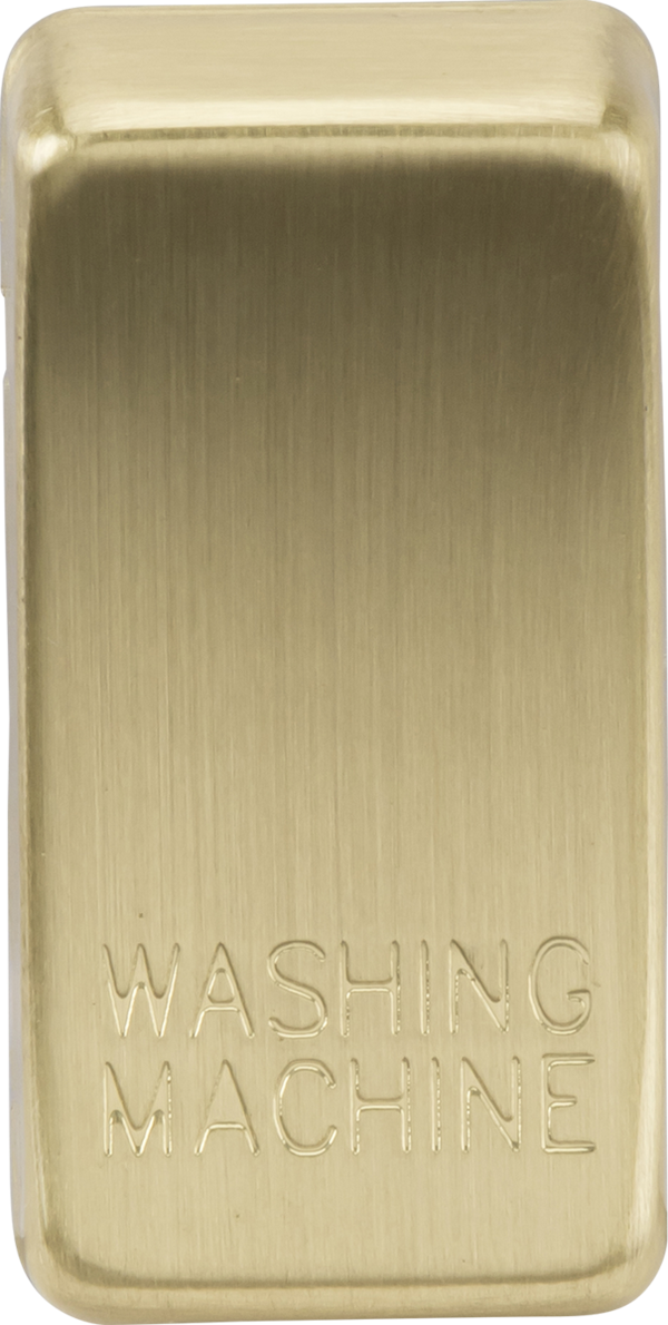 Knightsbridge MLA GDWASHBB Switch cover "marked WASHING MACHINE" - brushed brass