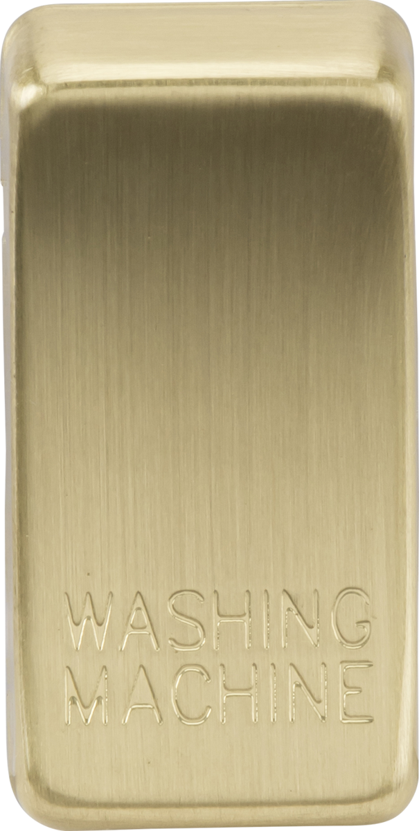 Knightsbridge MLA GDWASHBB Switch cover "marked WASHING MACHINE" - brushed brass