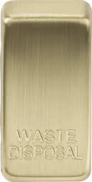 Knightsbridge MLA GDWASTEBB Switch cover "marked WASTE DISPOSAL" - brushed brass