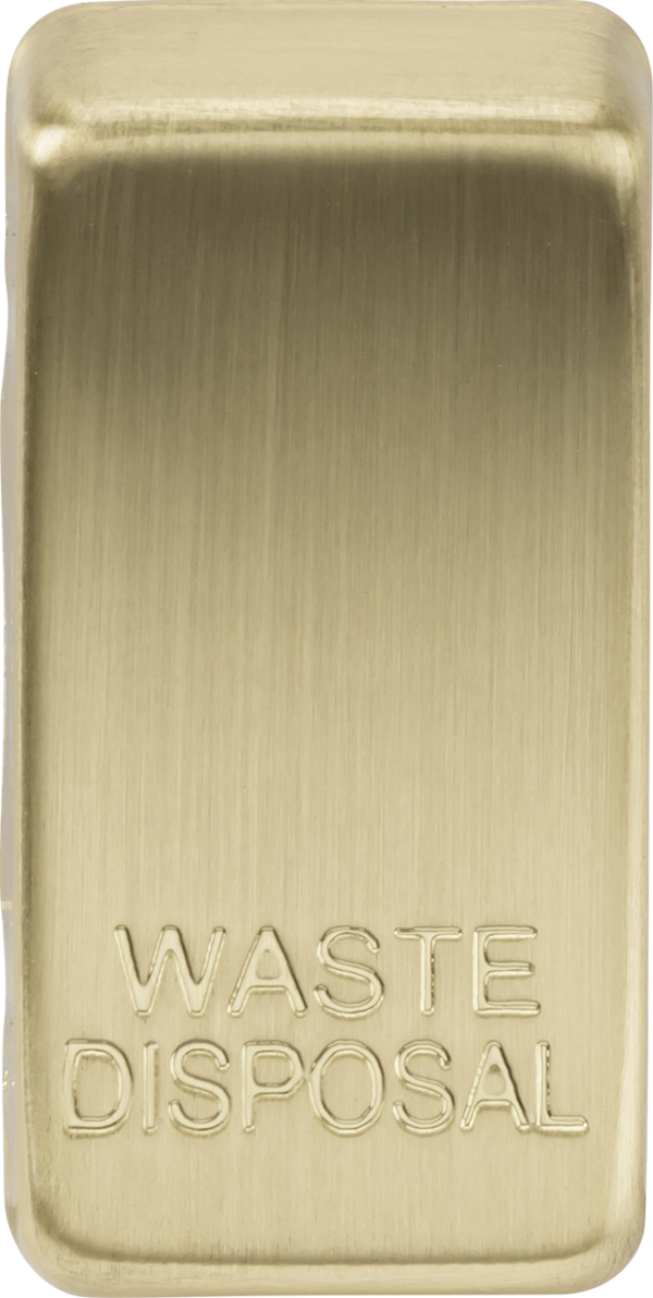 Knightsbridge MLA GDWASTEBB Switch cover "marked WASTE DISPOSAL" - brushed brass