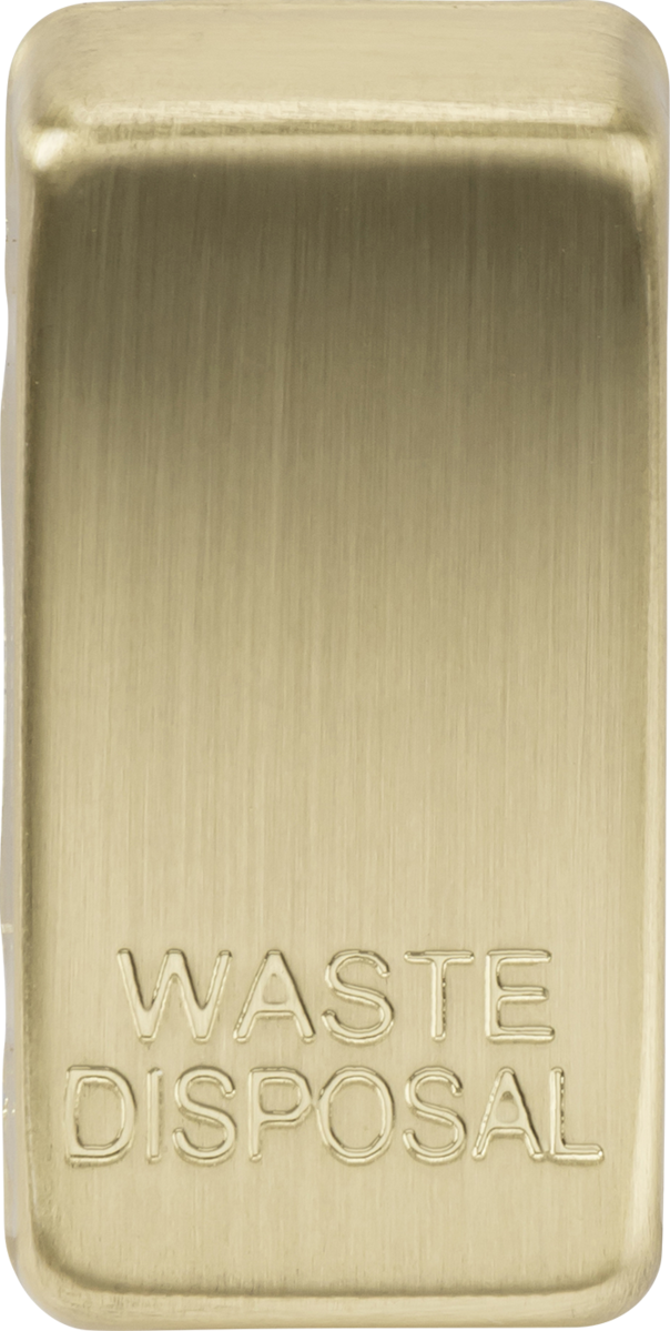 Knightsbridge MLA GDWASTEBB Switch cover "marked WASTE DISPOSAL" - brushed brass