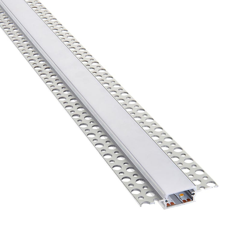 Saxby 94948 Rigel Plaster-in Wide 2m Aluminium Profile-Extrusion Sliver