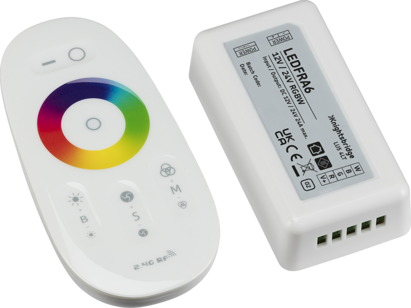 Knightsbridge MLA LEDFRA6 12V / 24V RF Touch Controller and Remote - RGBW