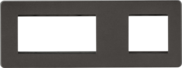 Knightsbridge MLA SF6GSB Screwless 6G Modular Faceplate (2G + 4G) - Smoked Bronze