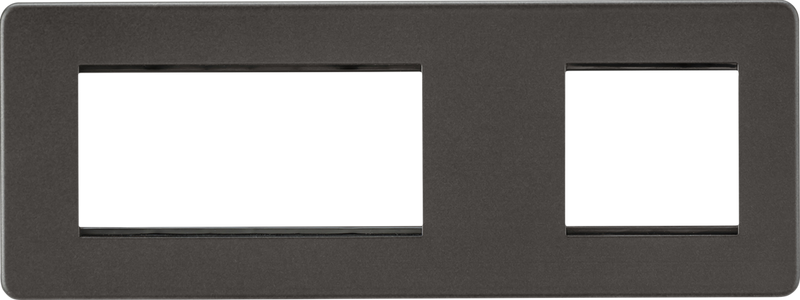 Knightsbridge MLA SF6GSB Screwless 6G Modular Faceplate (2G + 4G) - Smoked Bronze