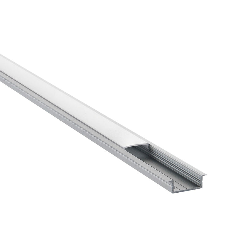Saxby 97736 RigelSLIM Recessed Wide 2m Aluminium Profile-Extrusion Silver