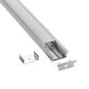 Saxby 97736 RigelSLIM Recessed Wide 2m Aluminium Profile-Extrusion Silver