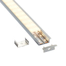 Saxby 97736 RigelSLIM Recessed Wide 2m Aluminium Profile-Extrusion Silver