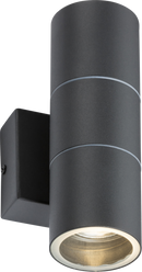 Knightsbridge MLA OWALL02A 230V IP54 GU10 Up and Down Wall Light - Anthracite