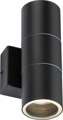 Knightsbridge MLA OWALL02BK 230V IP54 GU10 Up and Down Wall Light - Black