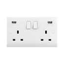 Saxby CE423 13A 2G DP Switched Socket with twin 5V USB