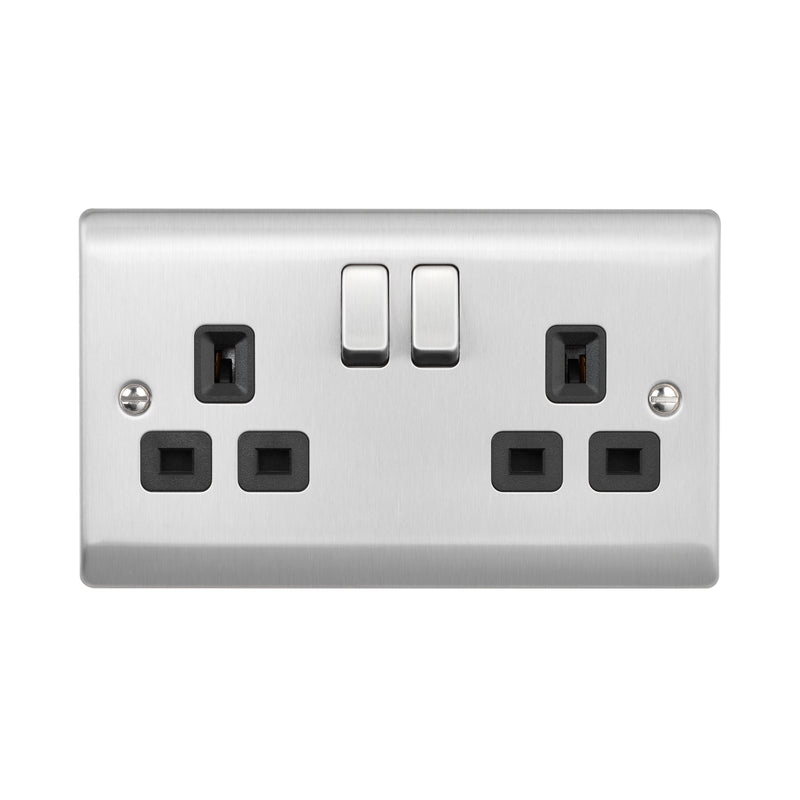 Saxby RS422BSB 13A 2G DP Switched Socket