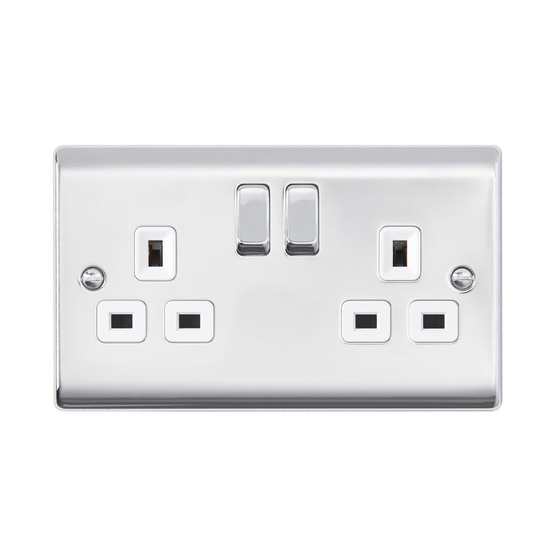 Saxby RS422PCW 13A 2G DP Switched Socket