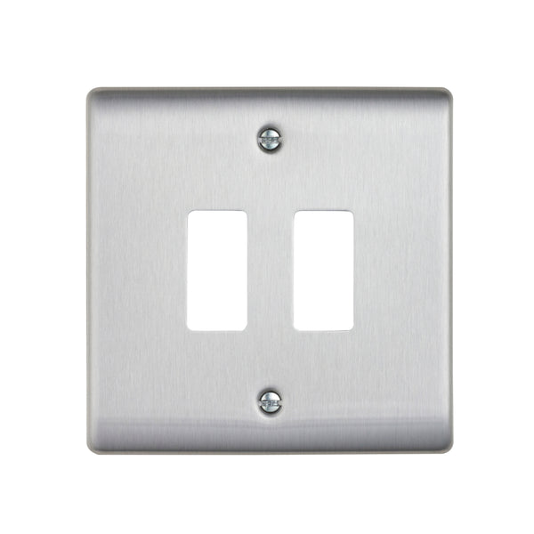 Saxby RSGFP2BS 2G Grid Front Plate
