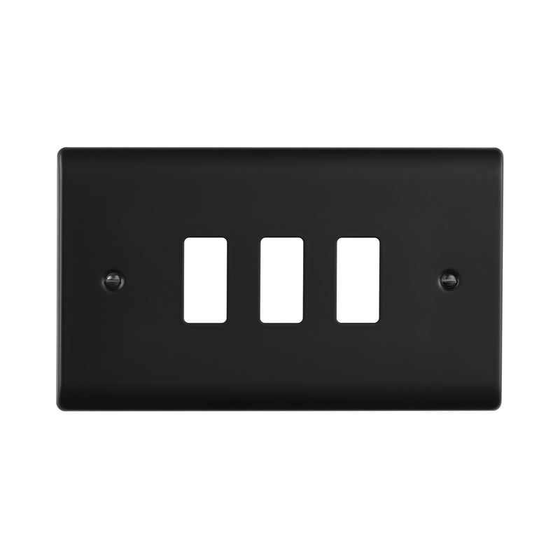 Saxby RSGFP3BL 3G Grid Front Plate