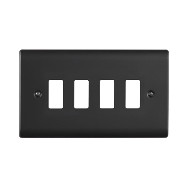 Saxby RSGFP4BL 4G Grid Front Plate