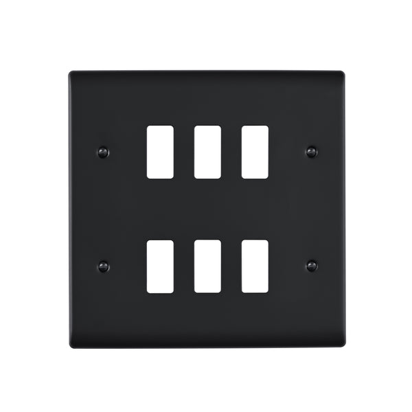 Saxby RSGFP6BL 6G Grid Front Plate