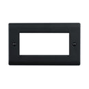 Saxby RSMFP4BL 4G Modular Faceplate (4 Modules)