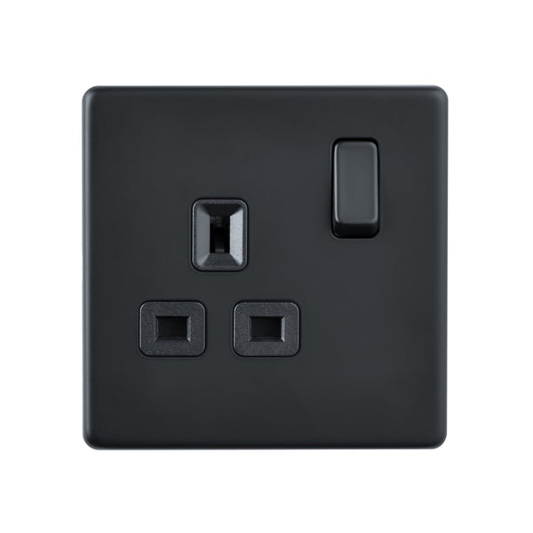 Saxby SL412BLB 13A 1G DP Switched Socket