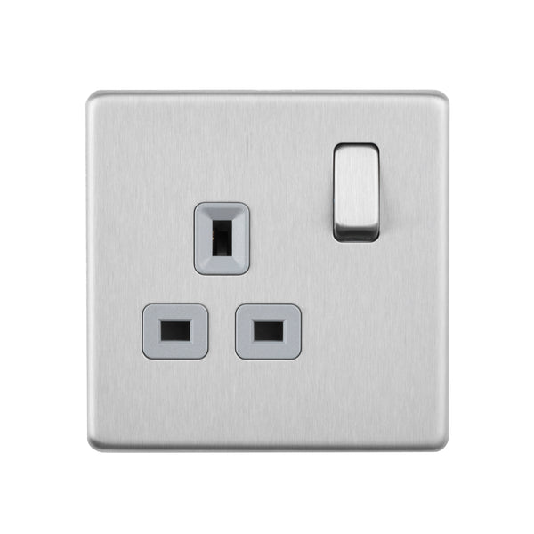 Saxby SL412BSG 13A 1G DP Switched Socket