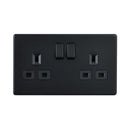 Saxby SL422BLB 13A 2G DP Switched Socket