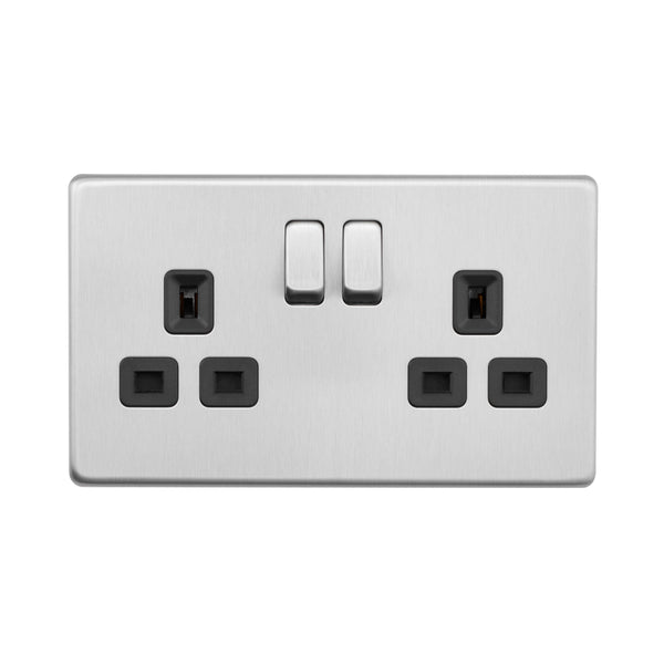Saxby SL422BSB 13A 2G DP Switched Socket
