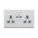 Saxby SL422BSG 13A 2G DP Switched Socket