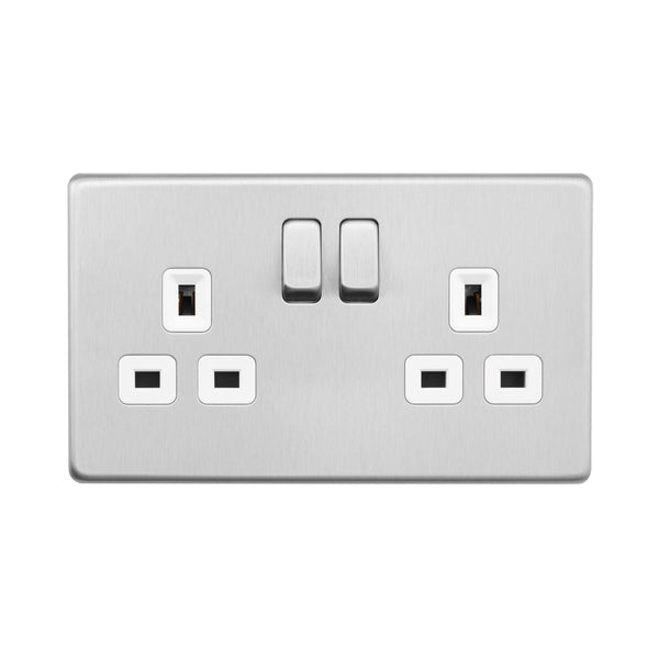 Saxby SL422BSW 13A 2G DP Switched Socket